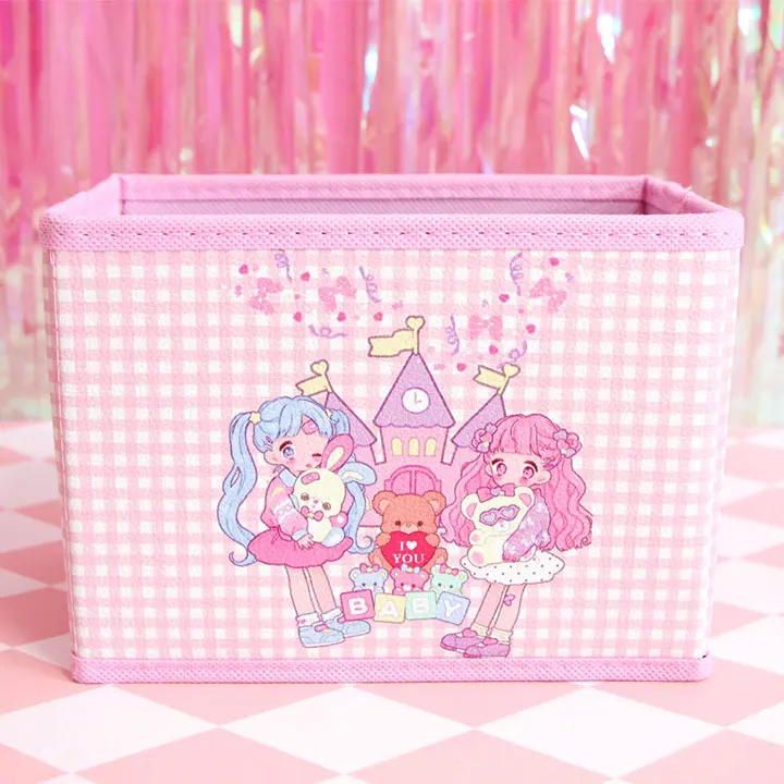Мультяшная милая My Melody Cardcaptor Sakura Сейлор Мун Косметические Сумки для девушек косметички игрушки складной ящик для хранения сумка органайзер - Цвет: Оранжевый