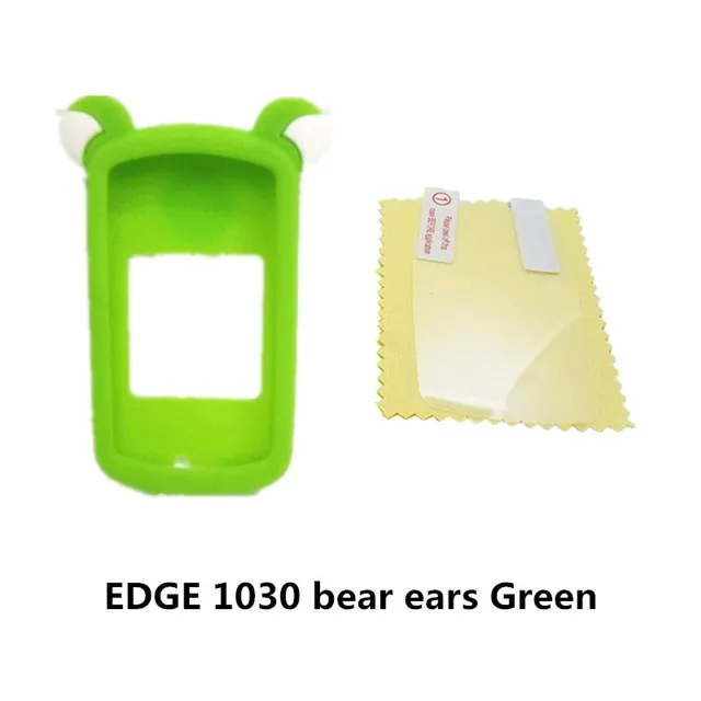 bear ears Green Garmin EDGE 1030 GPS для велосипеда, код для верховой езды, силиконовый защитный чехол с ушками медведя/кошачьими ушками, фирменный неоригинальный - Цвет: bear ears Green
