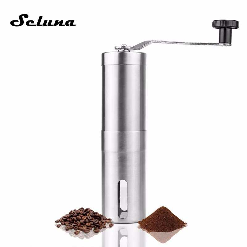Seluna, современные ручные кофейные мельницы из нержавеющей стали для кофе, регулируемая кухонная мельница для измельчения перца, орехов, таблеток, мельница для специй