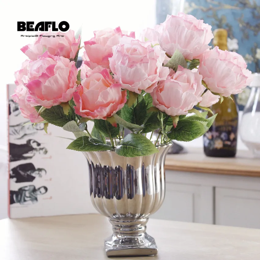 Искусственные цветы Пион Букет для свадебного украшения 7 голов пионы домашний