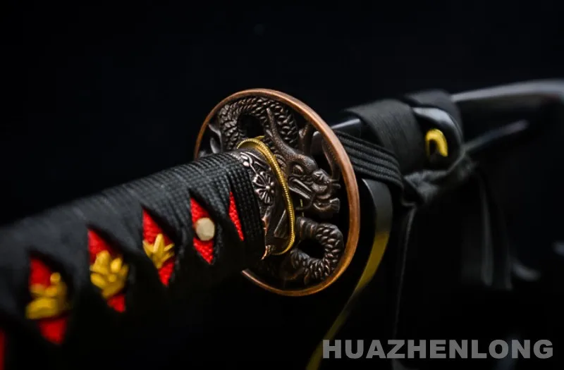 

KATANA SWORD JAPANESE SAMURAI HIGH QUALITY CARBON STEEL DRAGON TSUBA FULLY HANDMADE FORGED SHARP