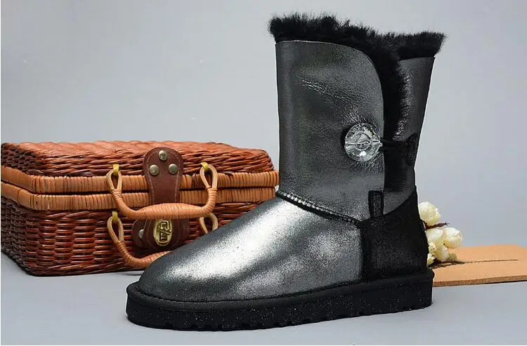 Женские ботинки из натуральной овечьей кожи зимние теплые на 100% натуральном меху