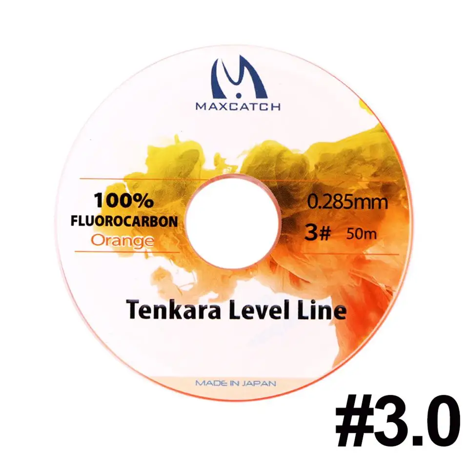 Orange Color 2.5 Линия Maximumcatch Tenkara Level 50 м 2,5#/3,0# фторуглеродная леска Tenkara Fly, розовая/оранжевая - Цвет: Orange Color 2.5