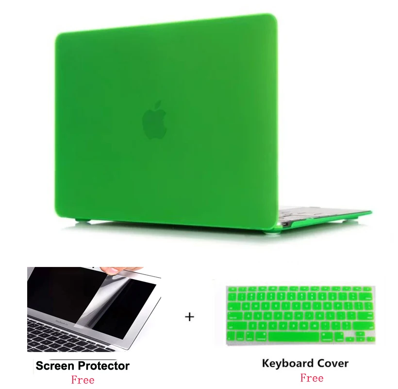 3 в 1 матовый чехол для Apple Macbook Pro Retina Touch Bar и ID Air13 Air11 New 12 13 15 Жесткий Чехол|Сумки