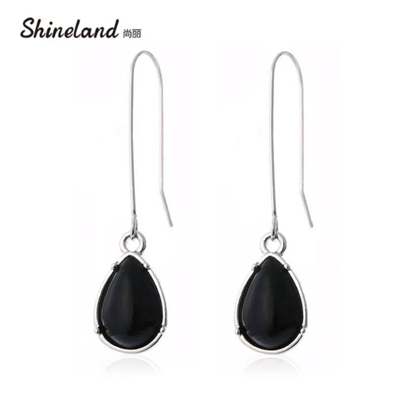 Shineland горячая Распродажа модные ювелирные изделия для женщин Waterdrop Long серьги в