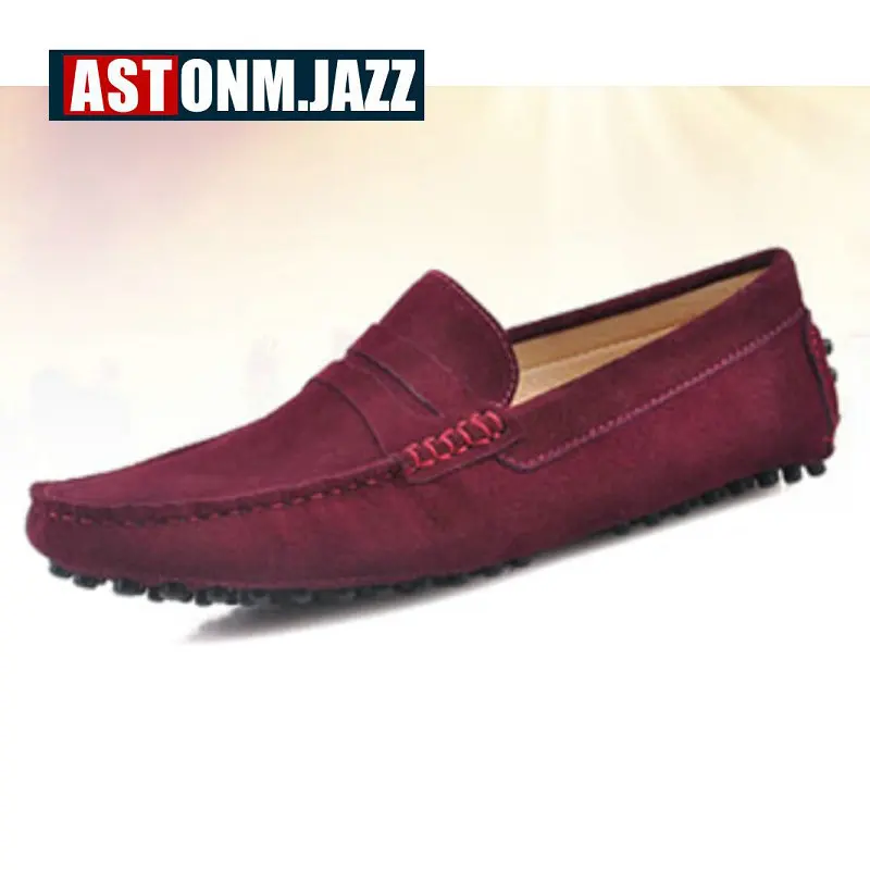 2017 мужские замшевые кожаные туфли для вождения водонепроницаемые Мокасины без