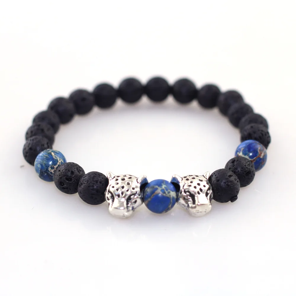 Новый дизайн Лидер продаж сплав леопард натуральный камень один круг подарок на