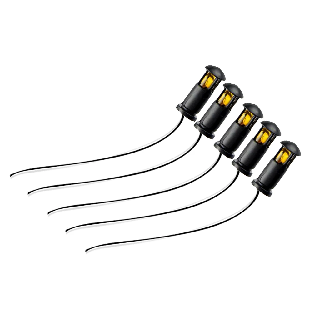 

5 Pieces Lawn Lights Train Railway Street Scenery For Model Trains Yellow