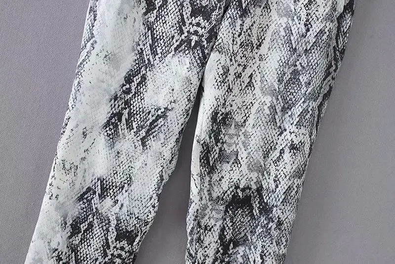 Брюки Flabbit женские с принтом змеиной кожи винтажные штаны-султанки до щиколотки