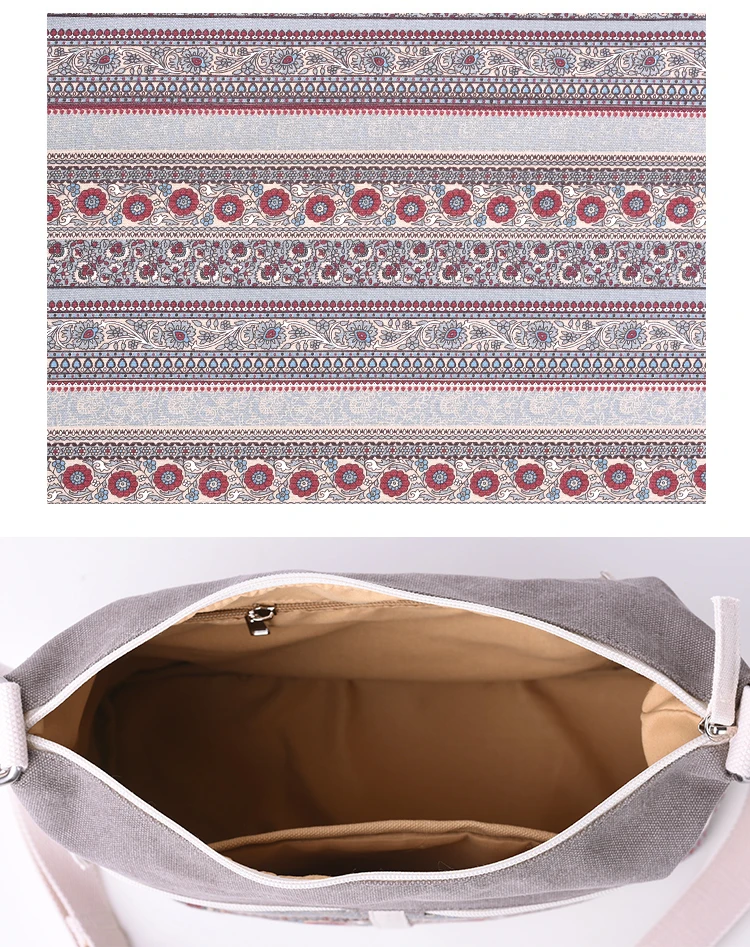 Canvasartisan, брендовая новая женская сумка на плечо, холщовая, Ретро стиль, цветочный стиль, женская повседневная дорожная сумка-мессенджер, женские сумки через плечо