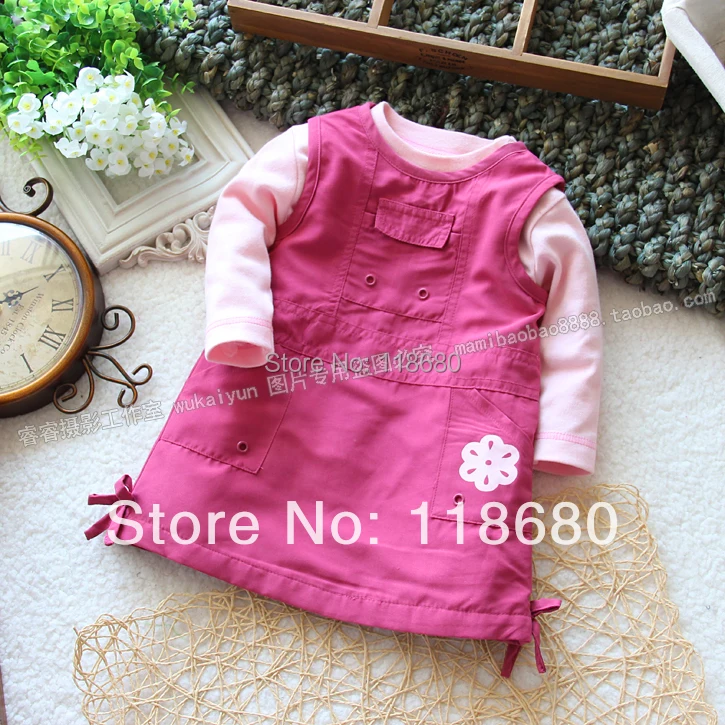 Новинка 2014 года весенне осеннее платье для девочек комплект одежды малышей
