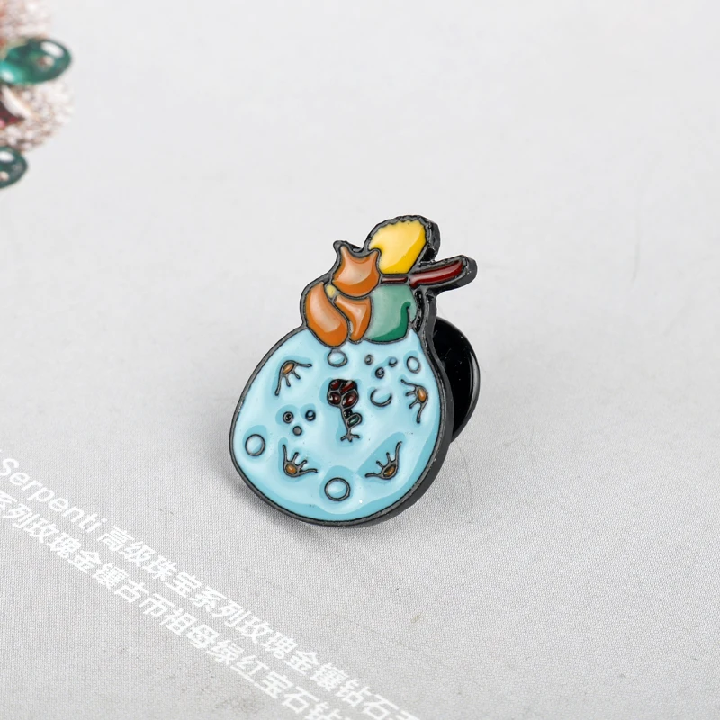 НЕ БУДЬТЕ скучным взрослым! Le Petit Prince B-612 планета Маленький принц лиса роза Классическая сказка жесткая эмалированная брошь