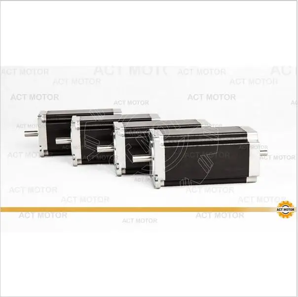 Действовать двигатель 4 оси Nema23 шаговый двойной вал 23HS2430B 425oz-in 3A провода