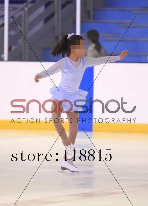 

Белое платье для катания на коньках, платье для девочек для катания на коньках, платье для катания на коньках, Индивидуальный размер, беспла...