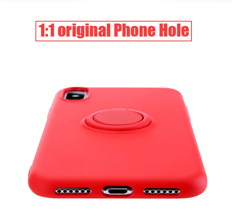 Мягкий силиконовый чехол, чехол для iPhone 7, 8, 6, 6S Plus, X, XS, S, 11 Pro, Max, XR, подставка для телефона, кольцо-держатель, противоударный защитный чехол для iPhone7 On