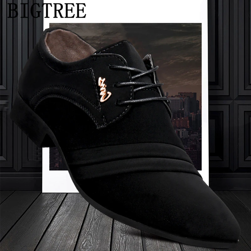 Туфли мужские классические кожаные офисная обувь элегантные черные | Обувь