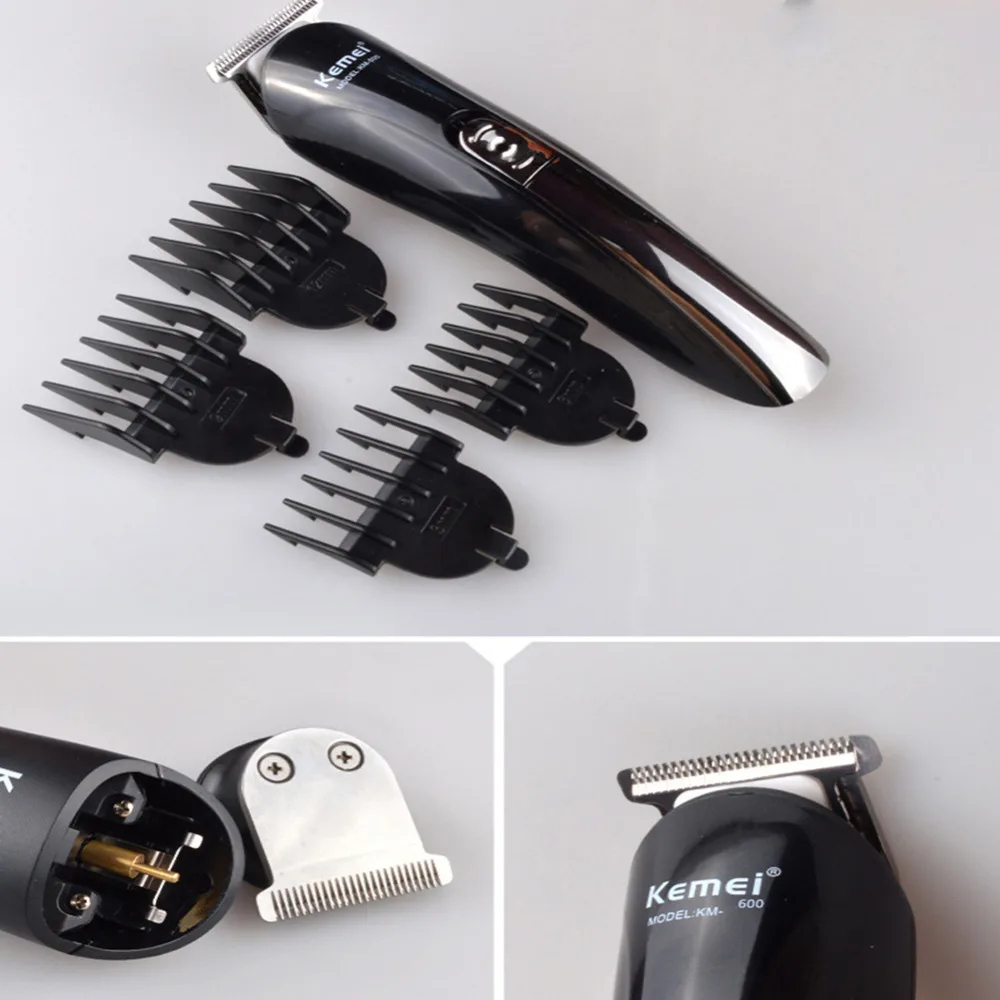 Kemei 5 in 1 Rechargeable Hair Trimmer Waterproof Wireless Electric Razor Hair Clipper Nose Ear Shaver Tool