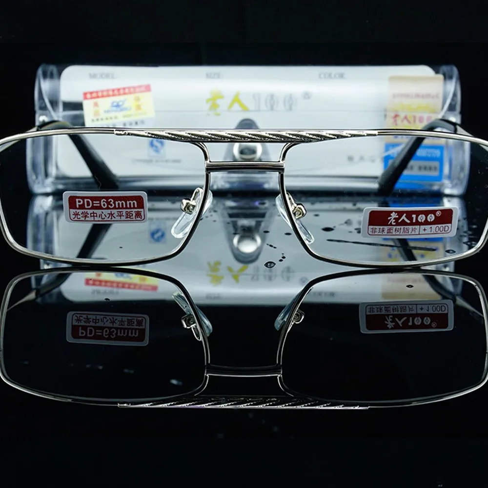 Очки для чтения с двойным лучом полная оправа из сплава 2019 = Clear Vida + 4 5 6 7 8 To 12 |