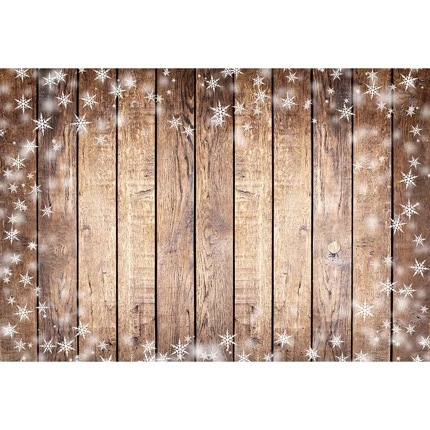 

Vinyl snow flowers brown wood Photography Backdrop Children newborn wedding photography Background for photo studio G-526