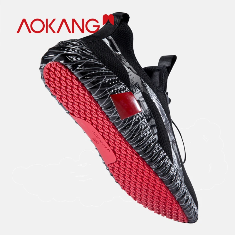 Мужские Нескользящие кроссовки AOKANG легкие дышащие повседневные из сетчатого