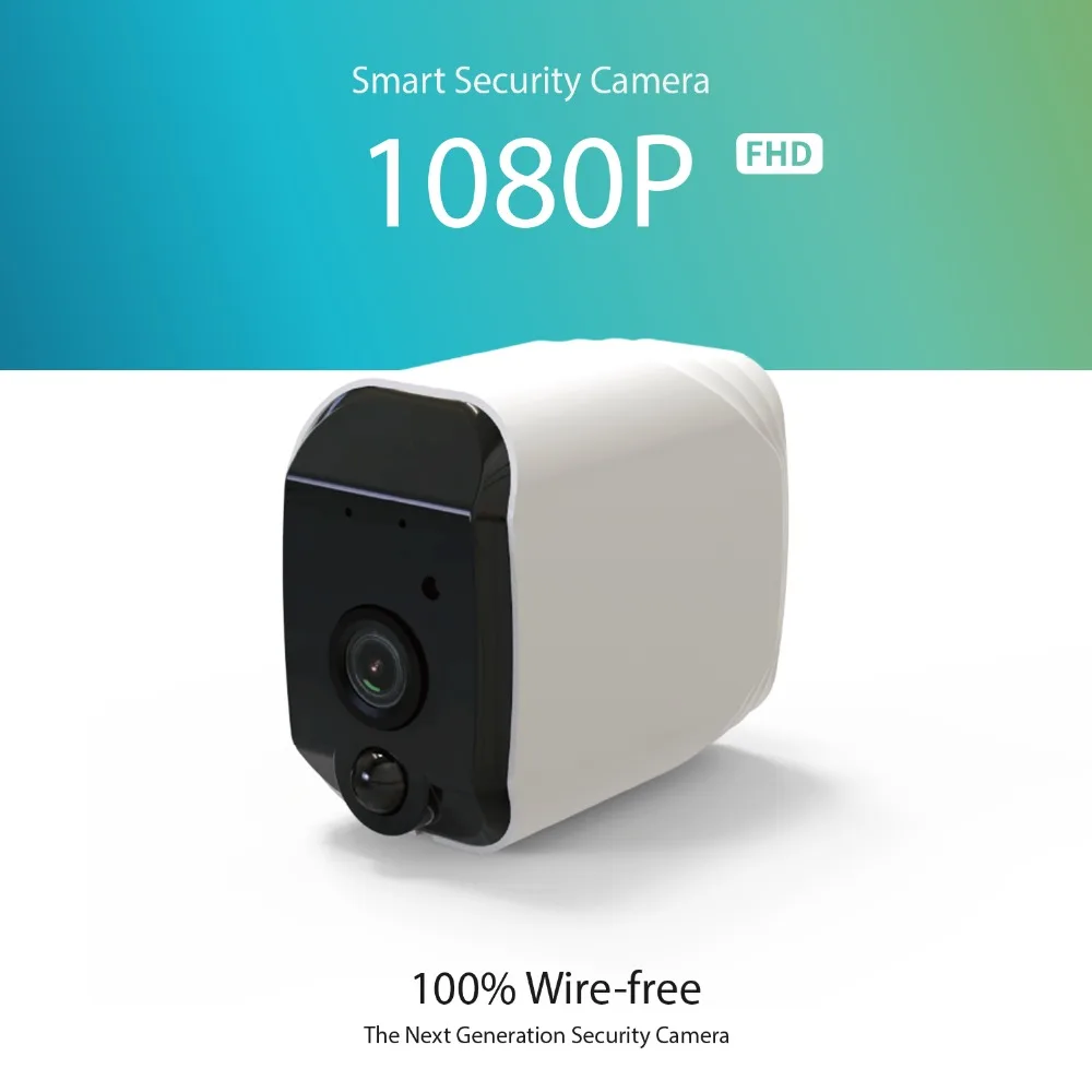 Двухполосная Беспроводная ip камера безопасности с питанием от аккумулятора PIR WIFI