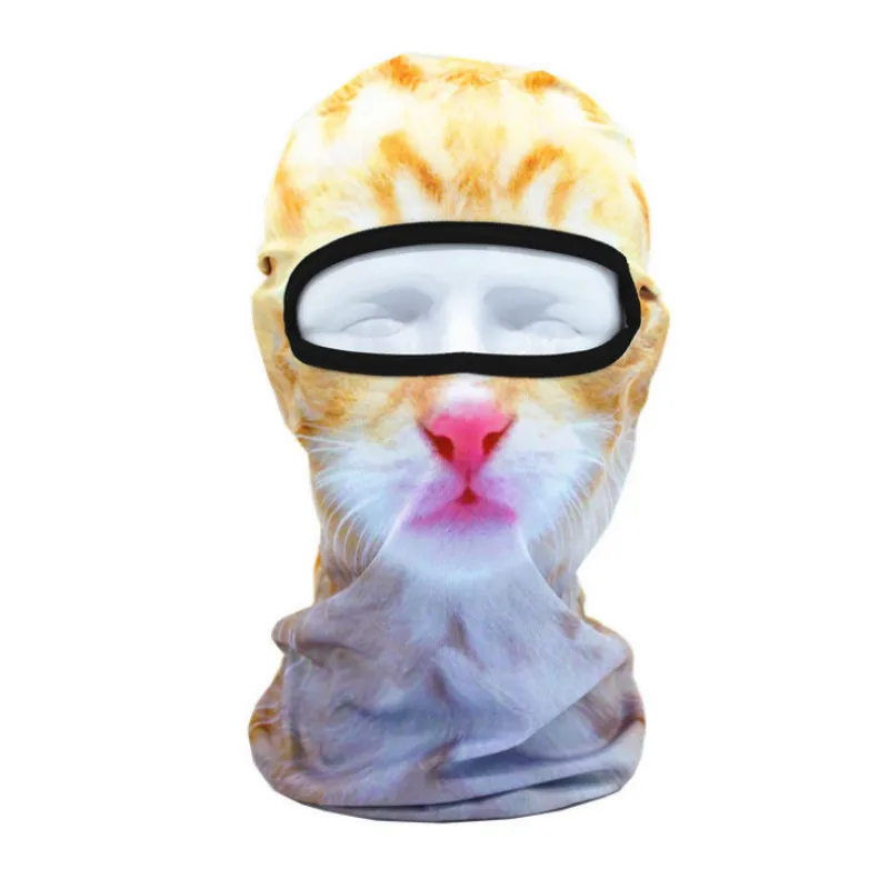 Балаклава мотоциклетная маска для лица 3D животное кошка шапки собак шлем
