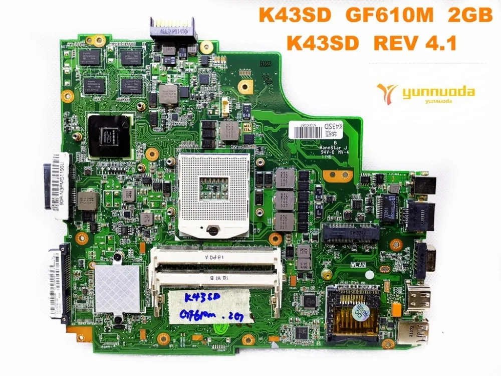 Original for ASUS K43SD laptop motherboard GF610M 2GB REV 4.1 tested good free shipping | Компьютеры и офис