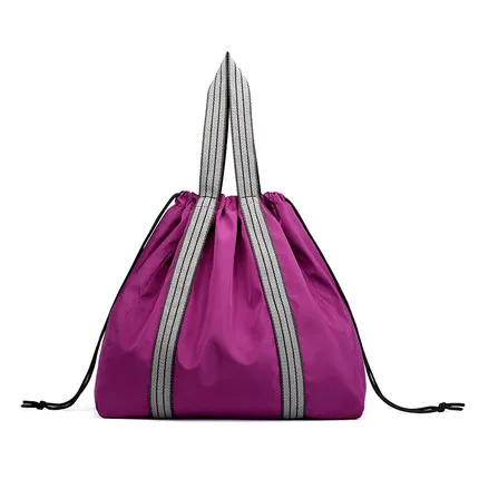Purple Нейлоновый коврик для йоги, сумка для спортзала, фитнеса, рюкзак, сумка для спорта, на плечо, на шнурке, Gymtas для женщин, рюкзак Mochlia XA690WA - Цвет: Purple