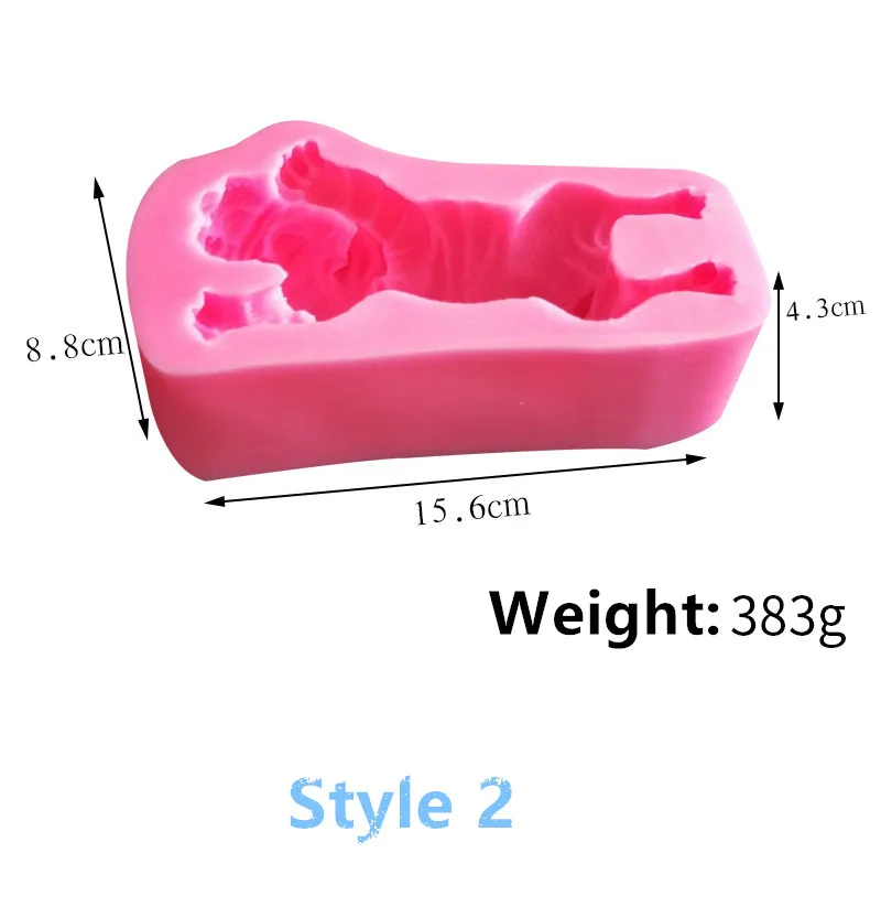 

HEARTMOVE Cute Silicone Molds Shar Pei 3D Soap Mold,Puppy Mousse Mold,DIY Epoxy Animals Chocolate Mould Aroma Stone Moulds