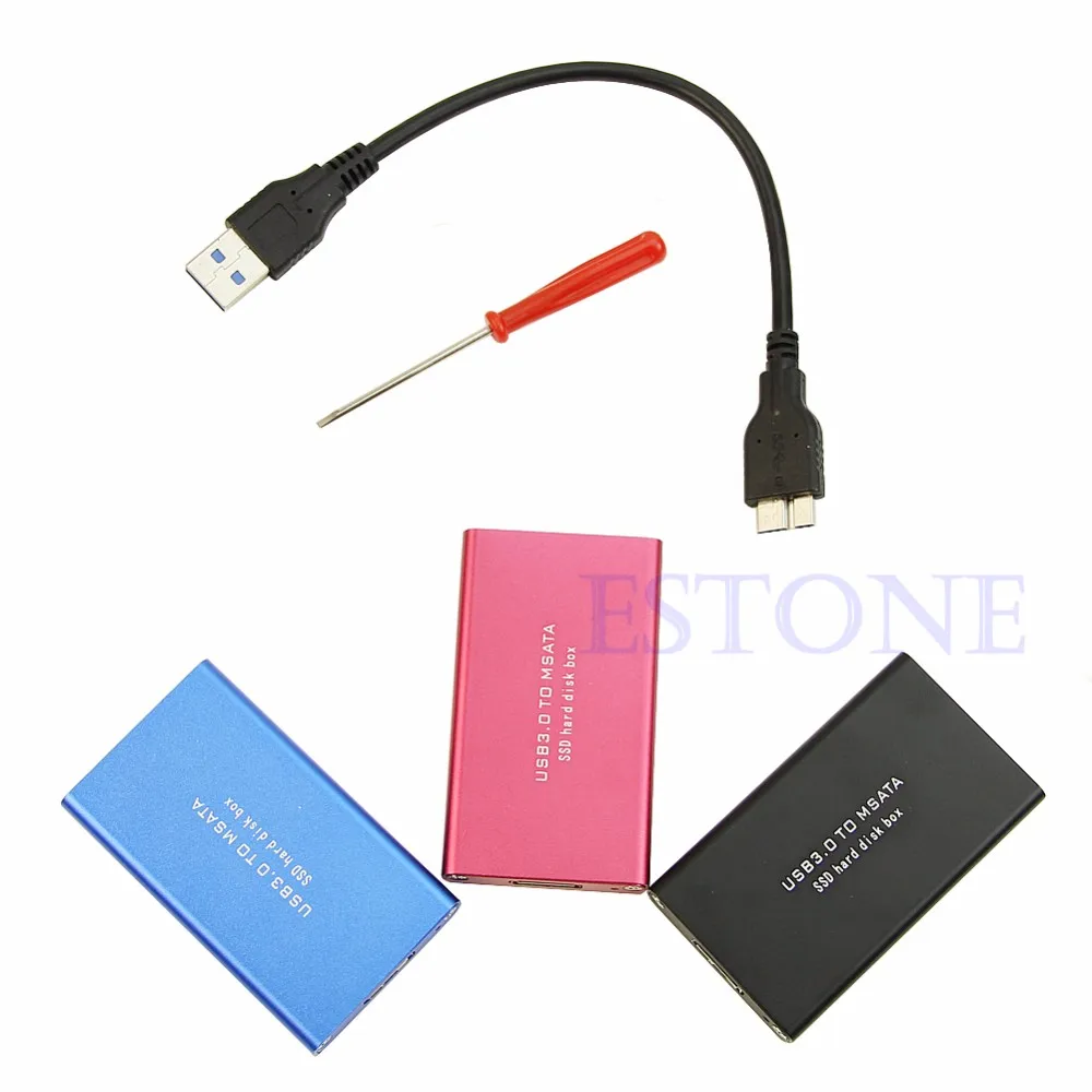 Мини USB 3,0 для mSATA SSD адаптер карты внешний корпус Чехол Коробка AU