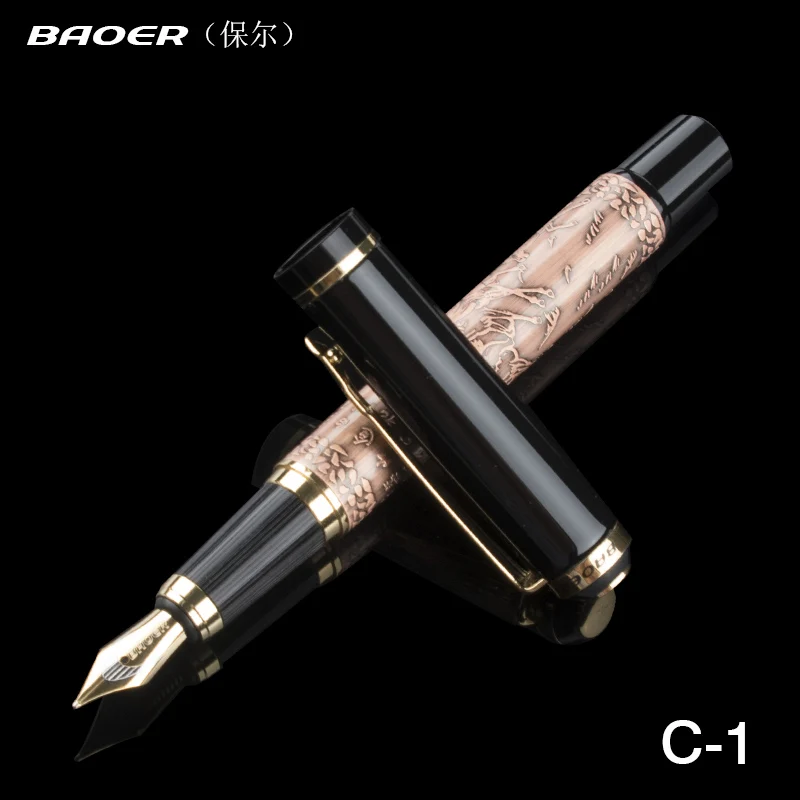 Baoer 507 чернильная ручка Золотая Xubeihong &quotThe Eight Horses&quot средний наконечник авторучка