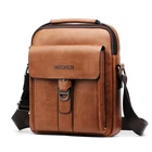 WEIXIER Новая мужская сумка через плечо из мягкого кожзаменителя высокого качества модная повседневная сумка-мессенджер на молнии для офиса