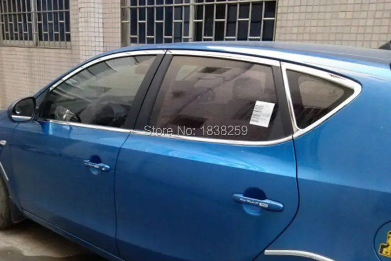 Хромированная окантовка окон полный набор 10 шт нержавеющей стали для hyundai I30 2008-2012