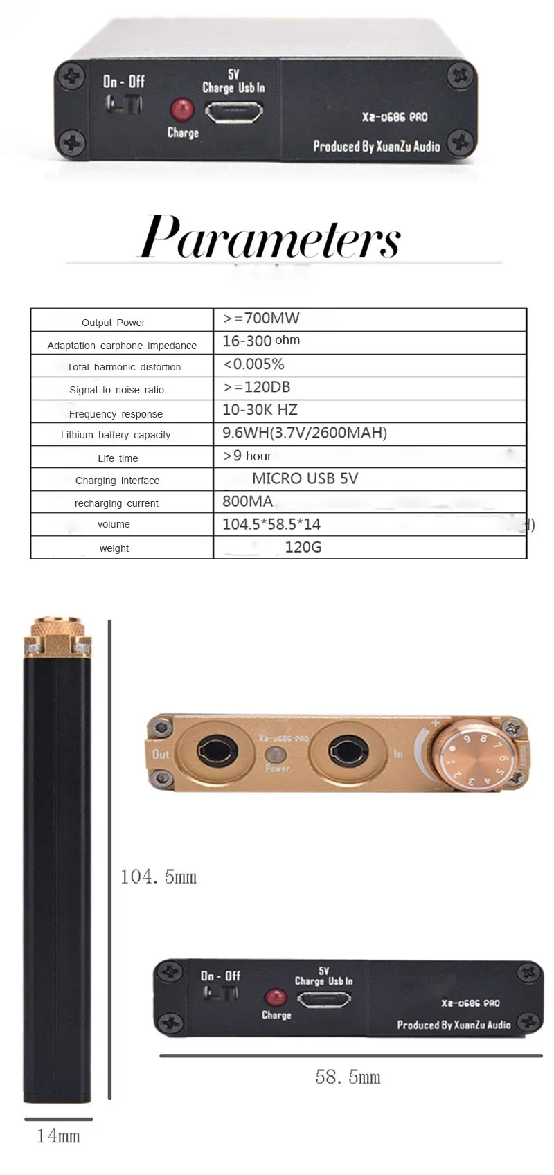 Высокое качество U606Pro HIFI усилитель для наушников Профессиональный портативный мини 3,5 мм предусилитель аудио усилитель для наушников для мобильного телефона