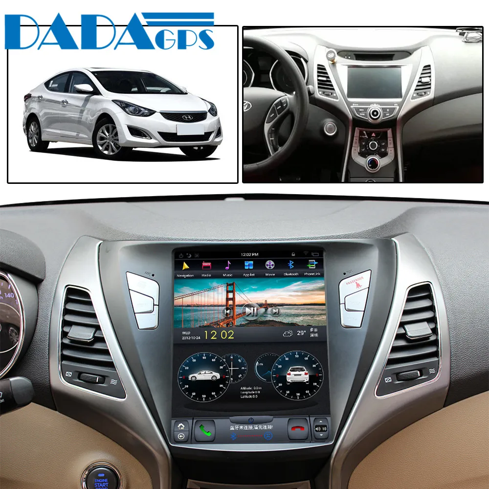 Автомобильный мультимедийный радиоплеер 10 4 дюйма в стиле Tesla Android 7 1 для HYUNDAI ELANTRA /