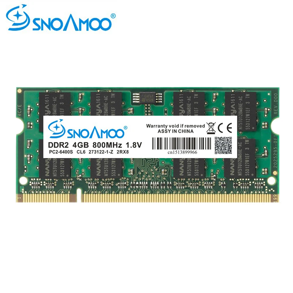 SNOAMOO ноутбук РАМН DDR2 4 ГБ 667 мГц PC2 5300S 800 6400S 200Pin 1 2 DIMM Тетрадь памяти пожизненная