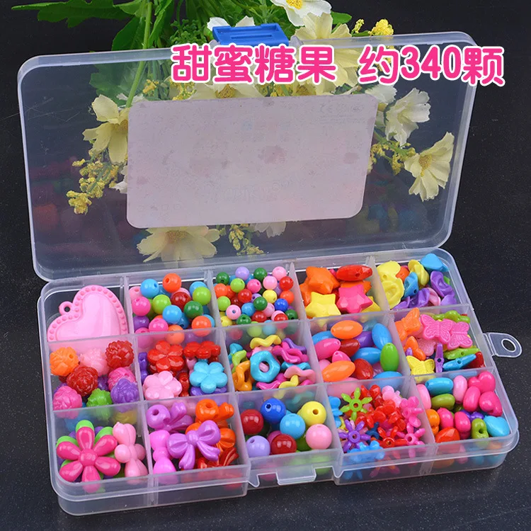 15 Grid Diy Beading Toys for Children Necklace Accessories Crafts Kids Amblyopia Training Toys for Girls Educational Toys