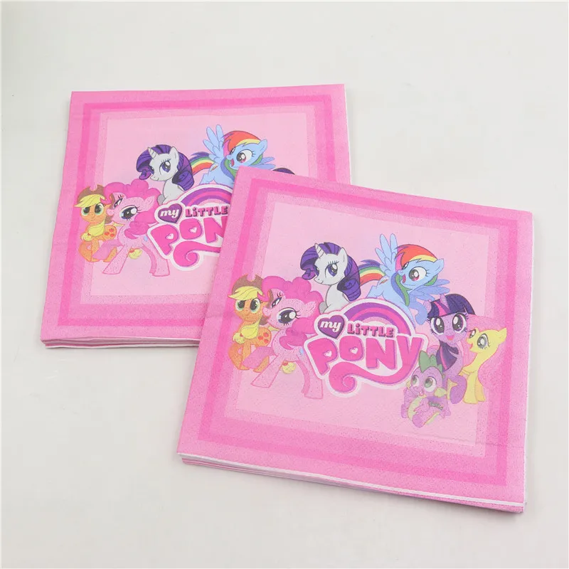 My Little Pony Ткани Мультфильм Тема Счастливые День Рождения Украшения Бумажные