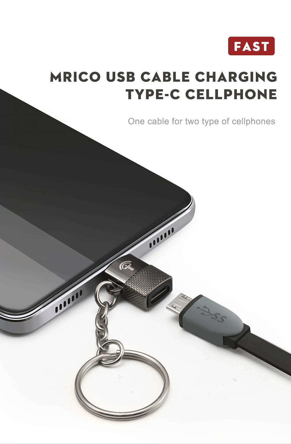 Rocketek Micro USB к type c OTG адаптер алюминиевый телефон type-c аксессуары мужской разъем для Xiaomi OnePlus LG Nexus 5X6 P