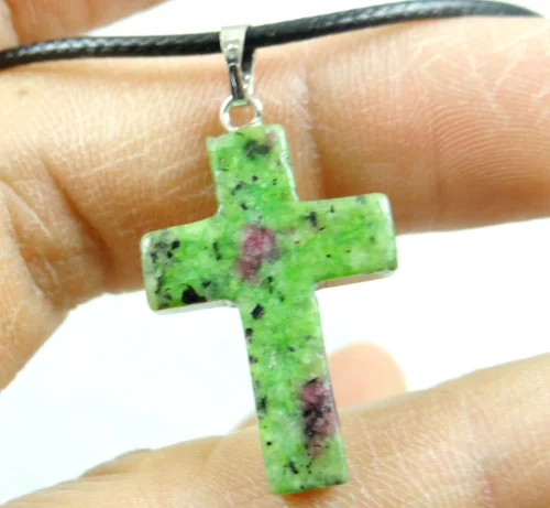 As the picture shows Натуральный камень кварц кристалл бирюза lapis тигровый глаз крест кулон для diy ювелирных изделий ожерелье аксессуары - Окраска металла: As the picture shows