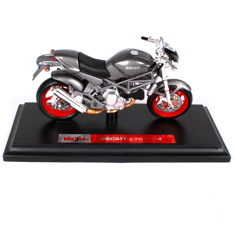 Maisto 1:18 Ducati Monster S4 и серый; ботинки в байкерском литья под давлением модель Уменьшенная модель мотоцикла подарок для мотоцикла для детей подарок 521