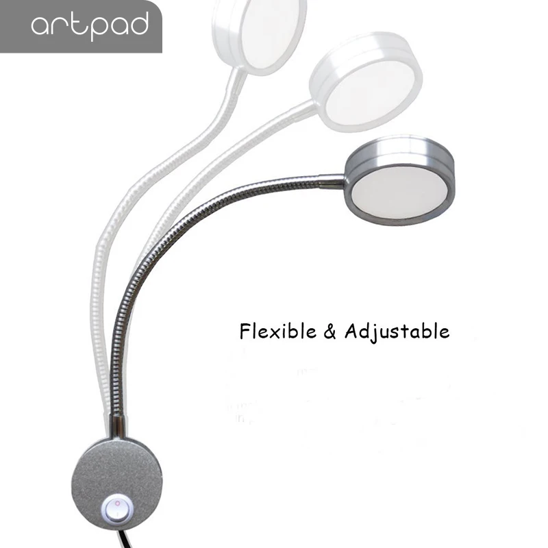 Светильник Светодиодный настенный серебристый/черный 5 Вт 220 В | Освещение