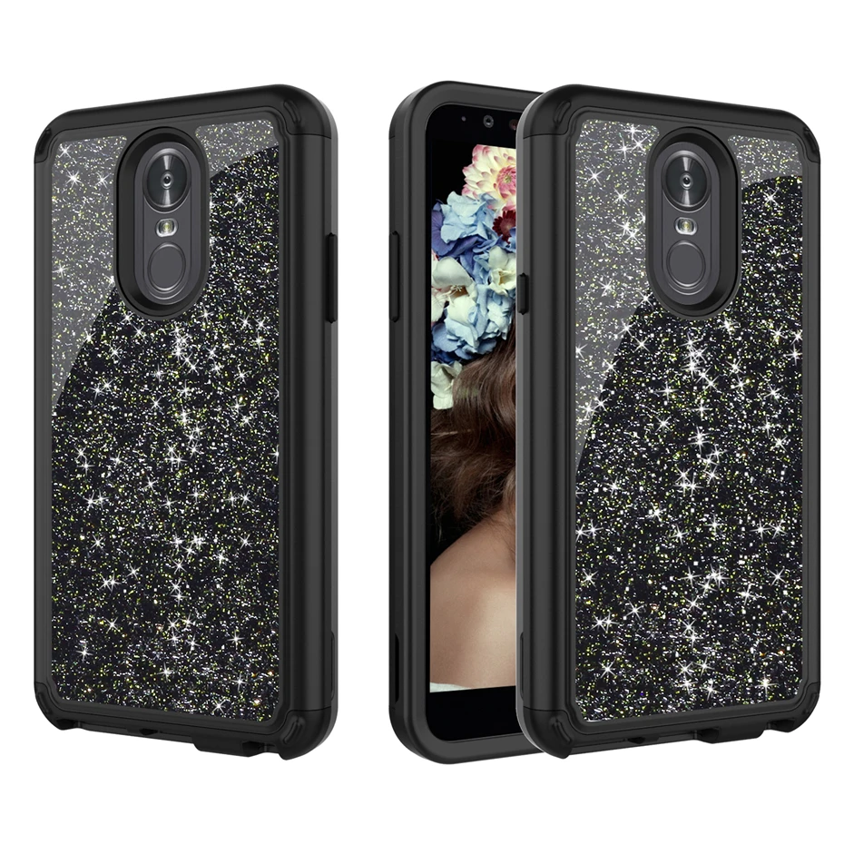 Bling Glitter Case For LG Stylo 4 Stylo4 LM-Q710MS Hybrid PC TPU Dual Layer Shockproof Phone Cover 3 LS777 |