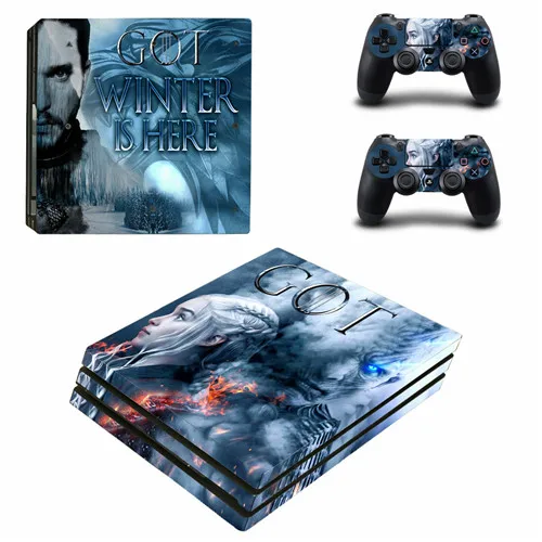 Игра престолов скоро зима PS4 Pro наклейка кожи для playstation 4 Pro консоль и контроллер PS4 Pro наклейка s Наклейка виниловая - Цвет: YSP4P-3430