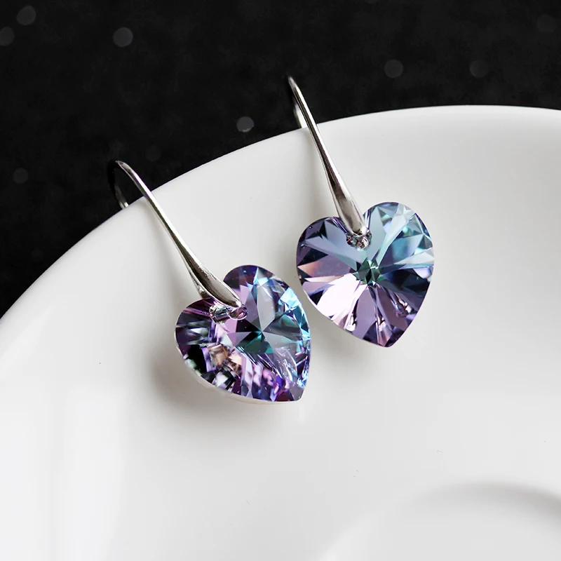 BeBella кристалл сердце висячие серьги кулон серьги с кристаллами от Swarovski Кристалл Модные ювелирные изделия для женщин девушек