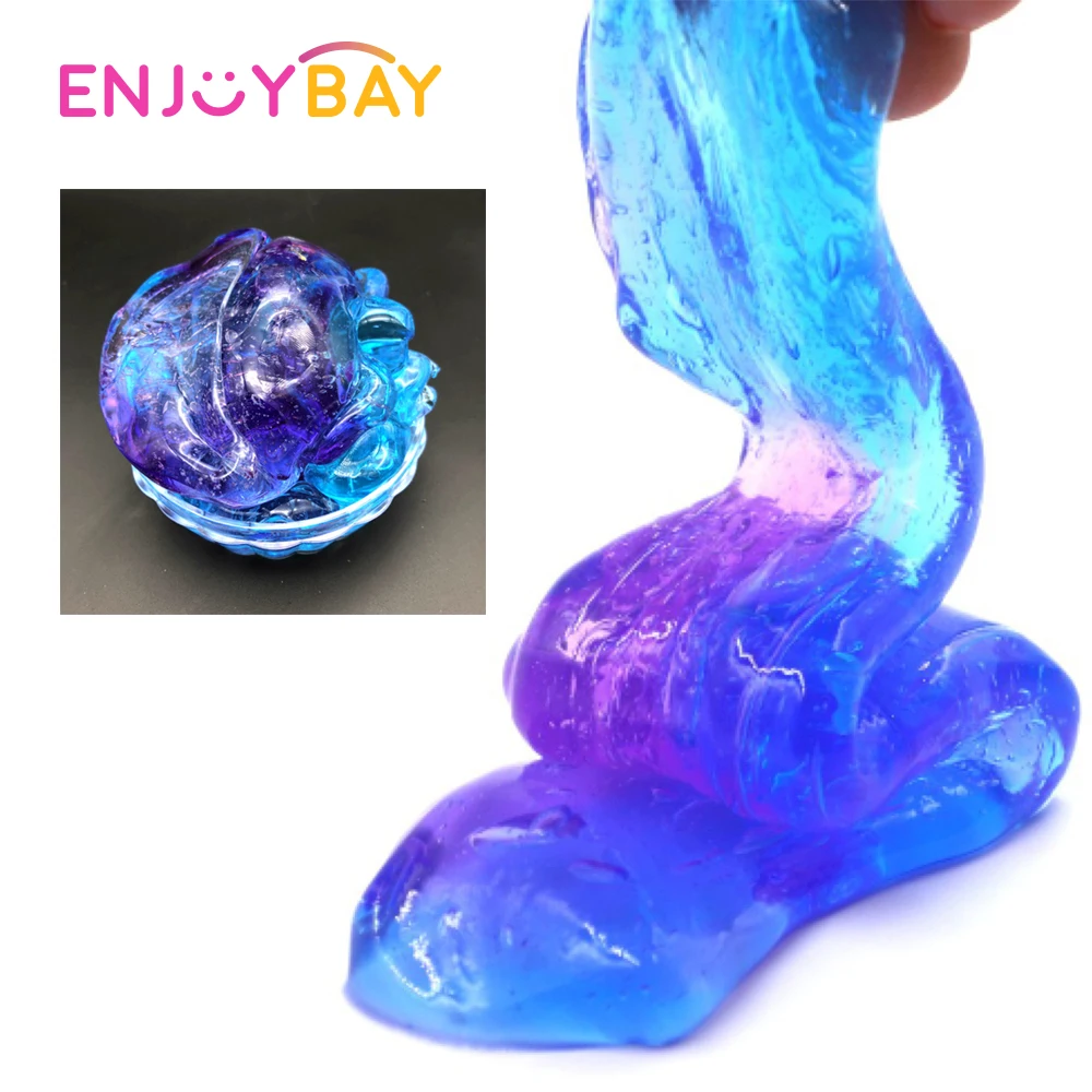 Enjoybay DIY прозрачная глиняная игрушка с градиентом, разноцветная глиняная игрушка, антистрессовая игрушка для детей и взрослых