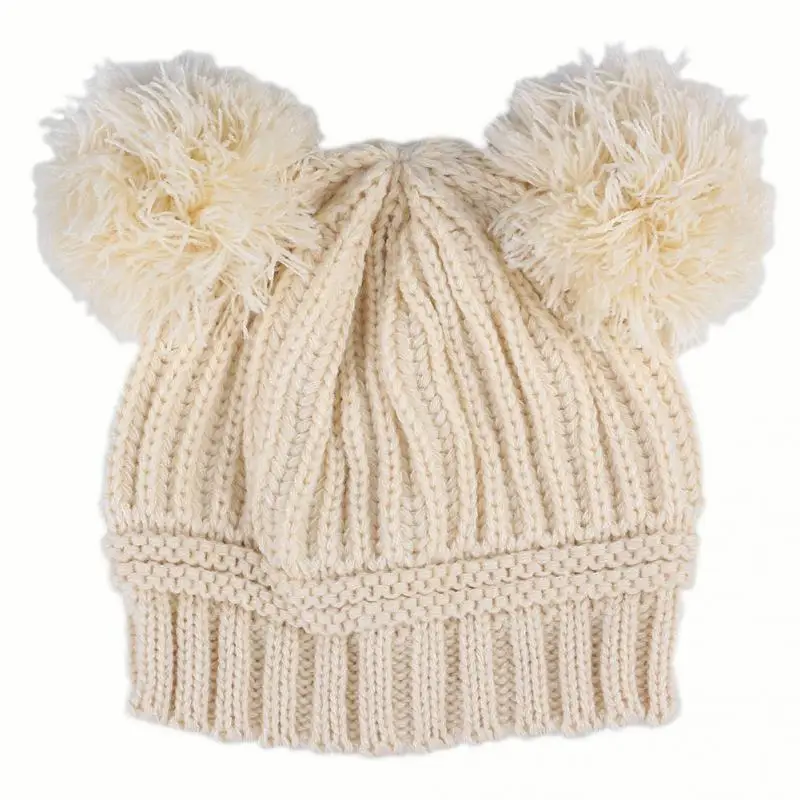 Мода сладкий ребенок детей мальчики малышей трикотажные вязания шапочки зимняя