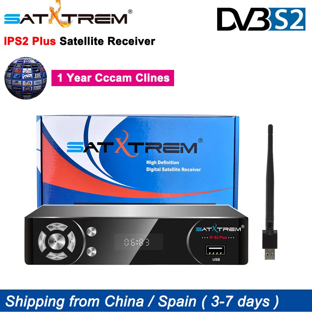SATXTREM IPS2 плюс DVB-S2 спутниковый ТВ приемник hd-рецептор Европы cam цлайнс CAM для детей в возрасте от 1 года Испания декодер IPTV Set-top box