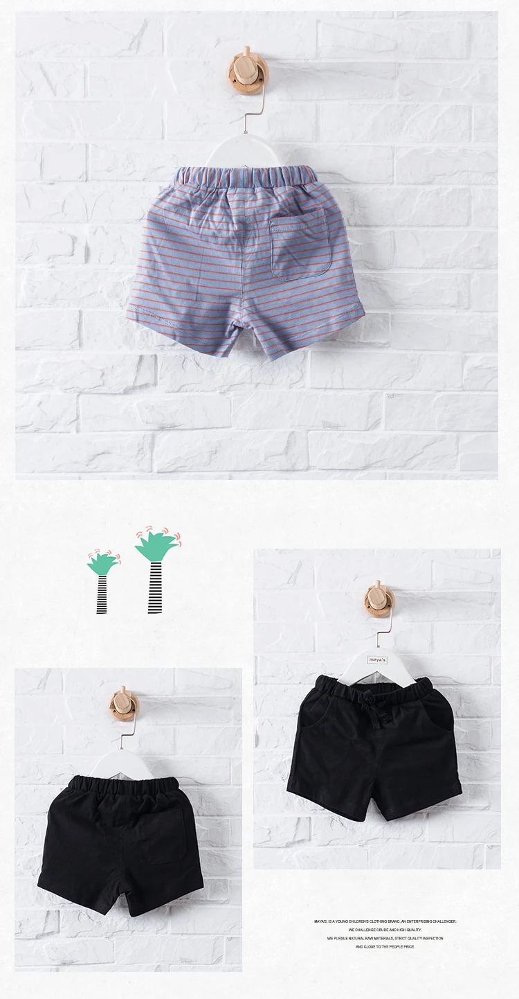 DON`T CALL ME BABY Children Pink Striped Summer Shorts Boys Casual Cotton Soft Shorts Girls Sweet Cute Basic Homewears 90209-01