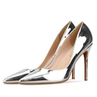 Женские туфли-лодочки с острым носком из овечьей кожи, Офисная Женская обувь на шпильке, большие размеры, H0016, 2019